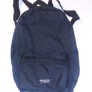 Black Nylon Hollister Backpack